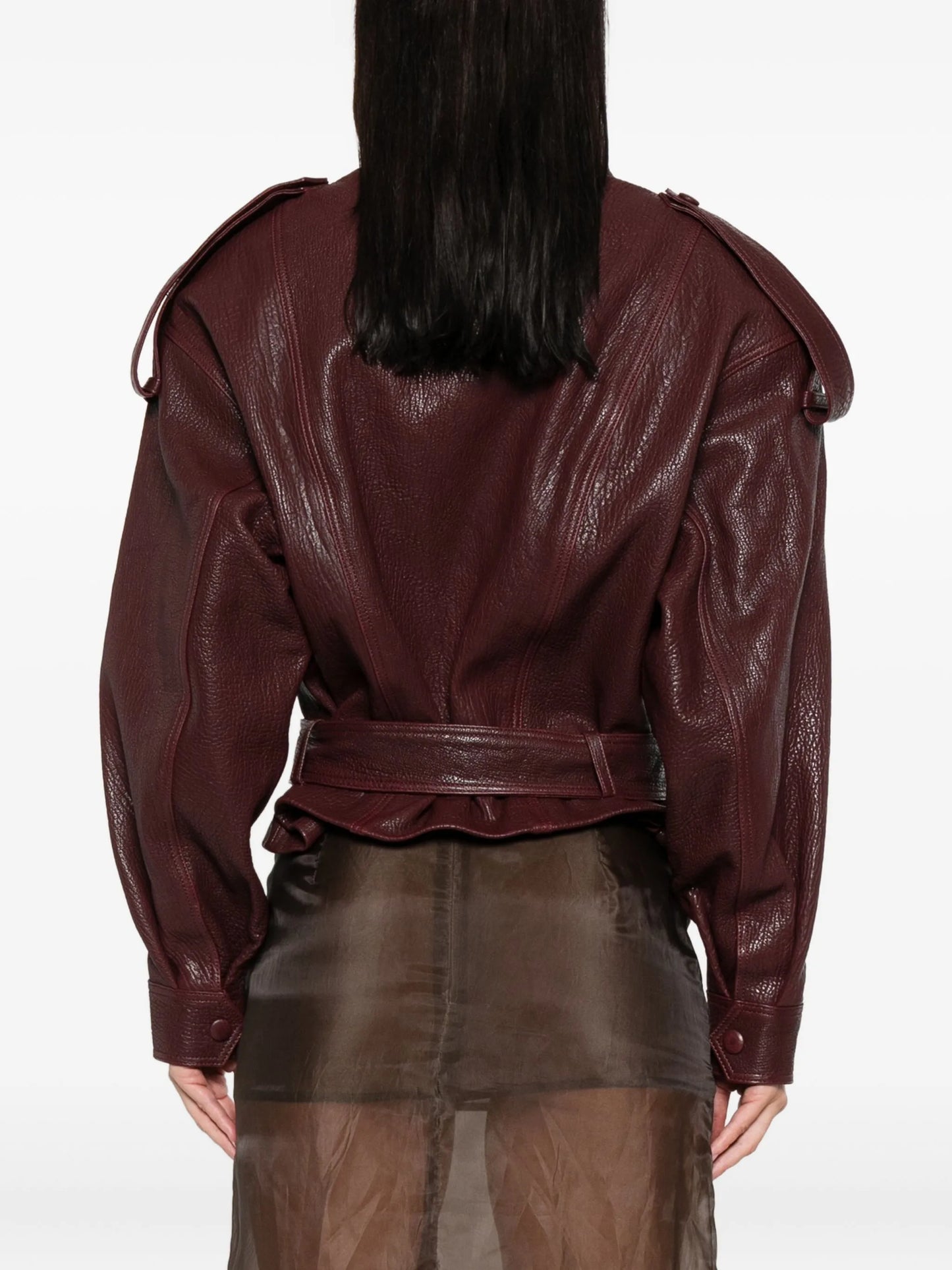 grained leather jacket