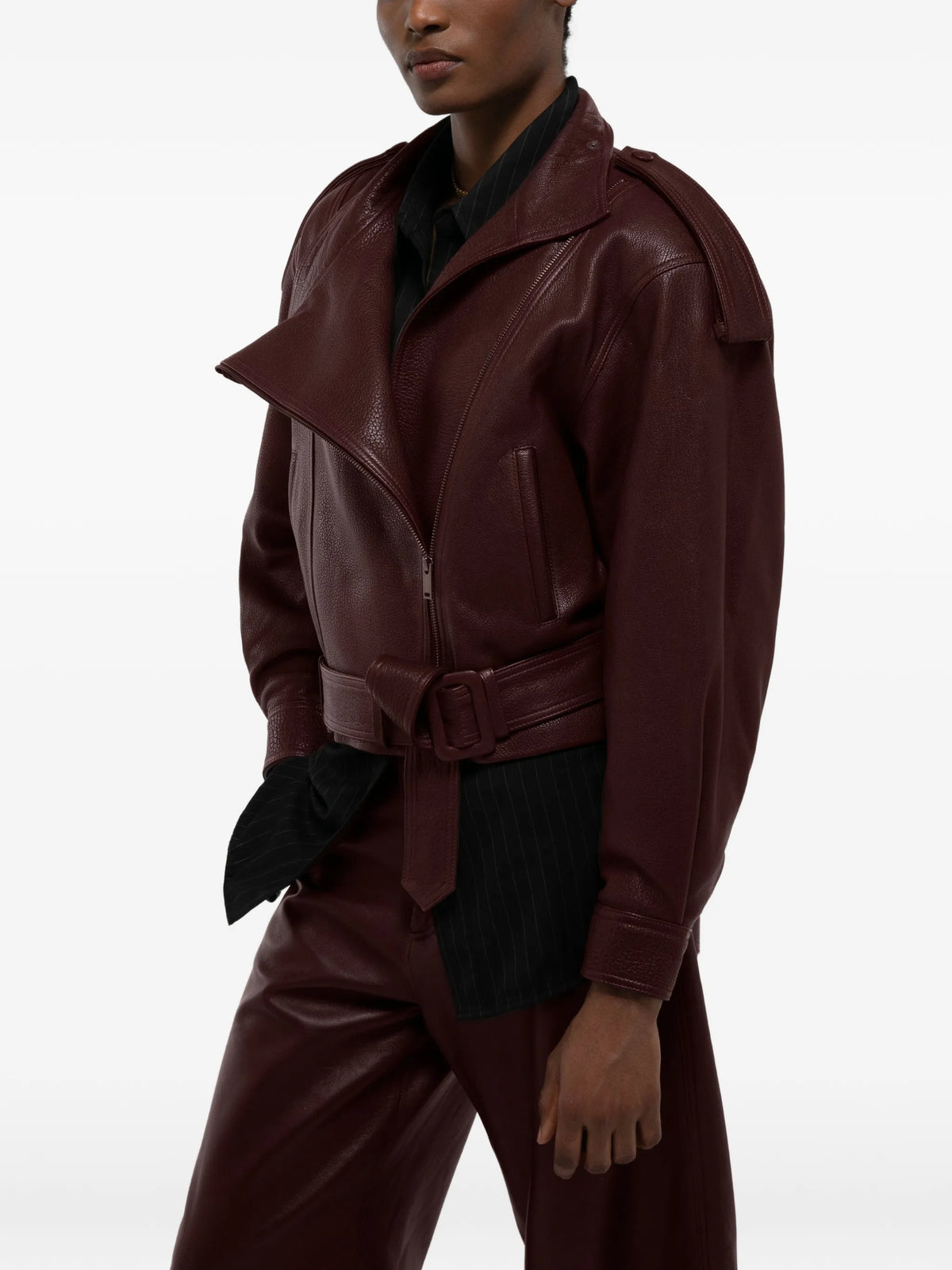Serpa grained leather jacket