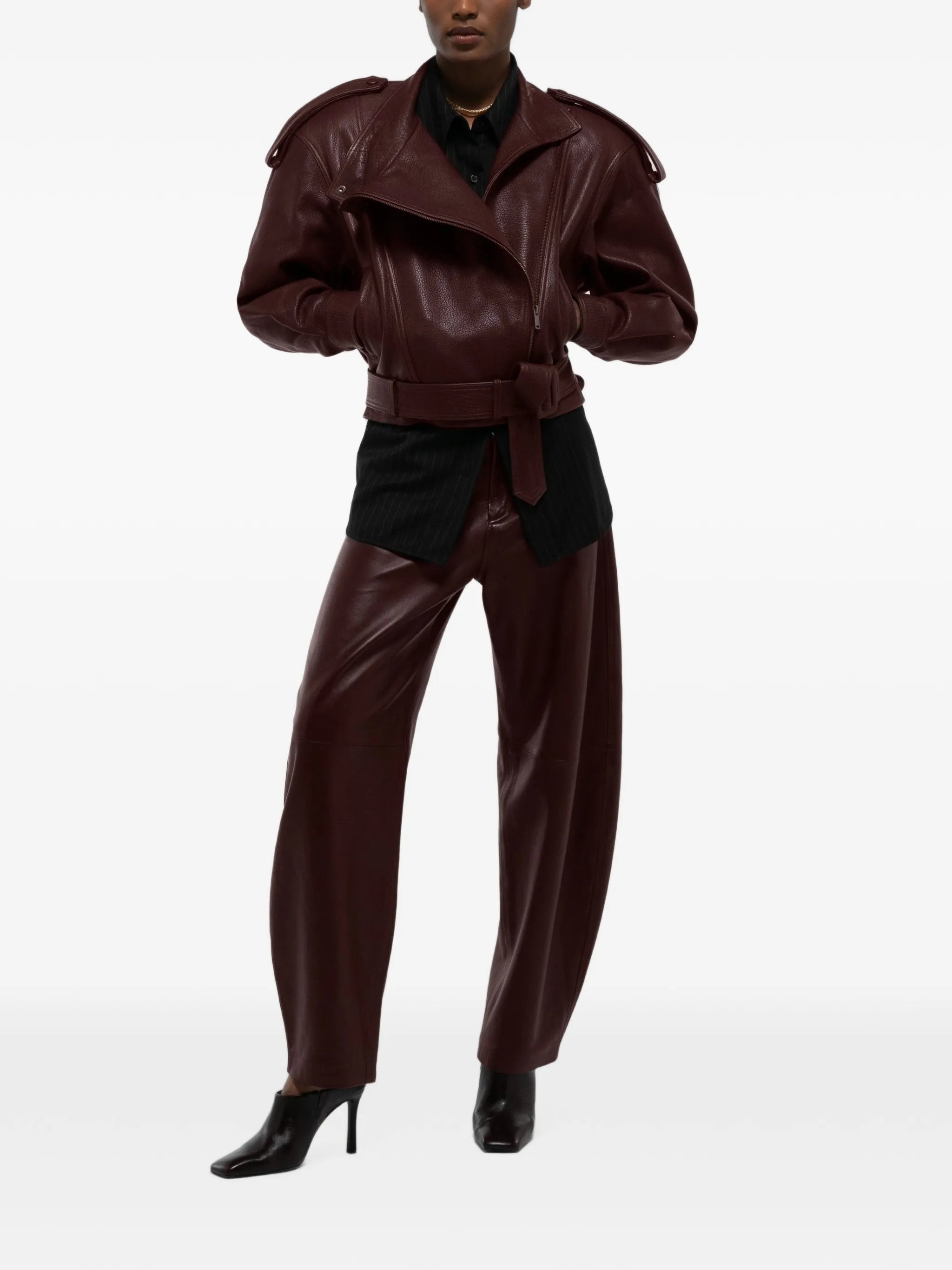 Serpa grained leather jacket