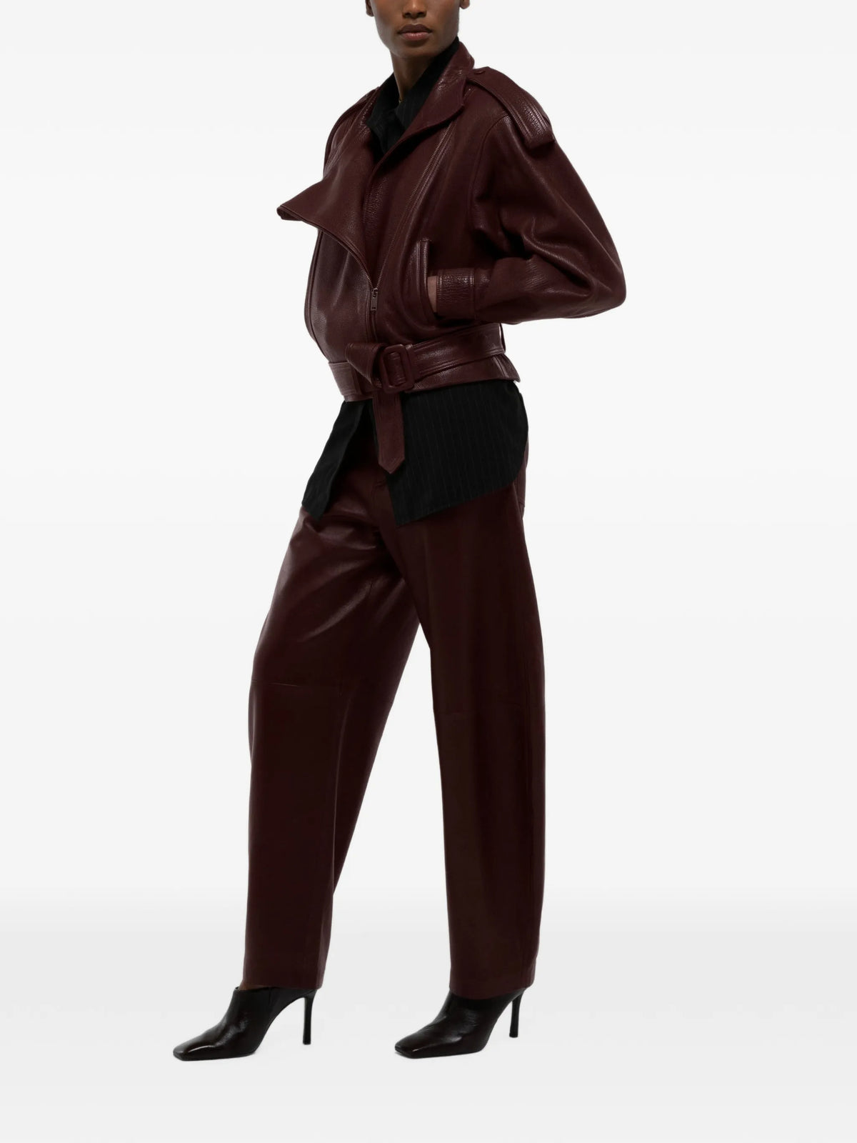 Serpa grained-leather jacket