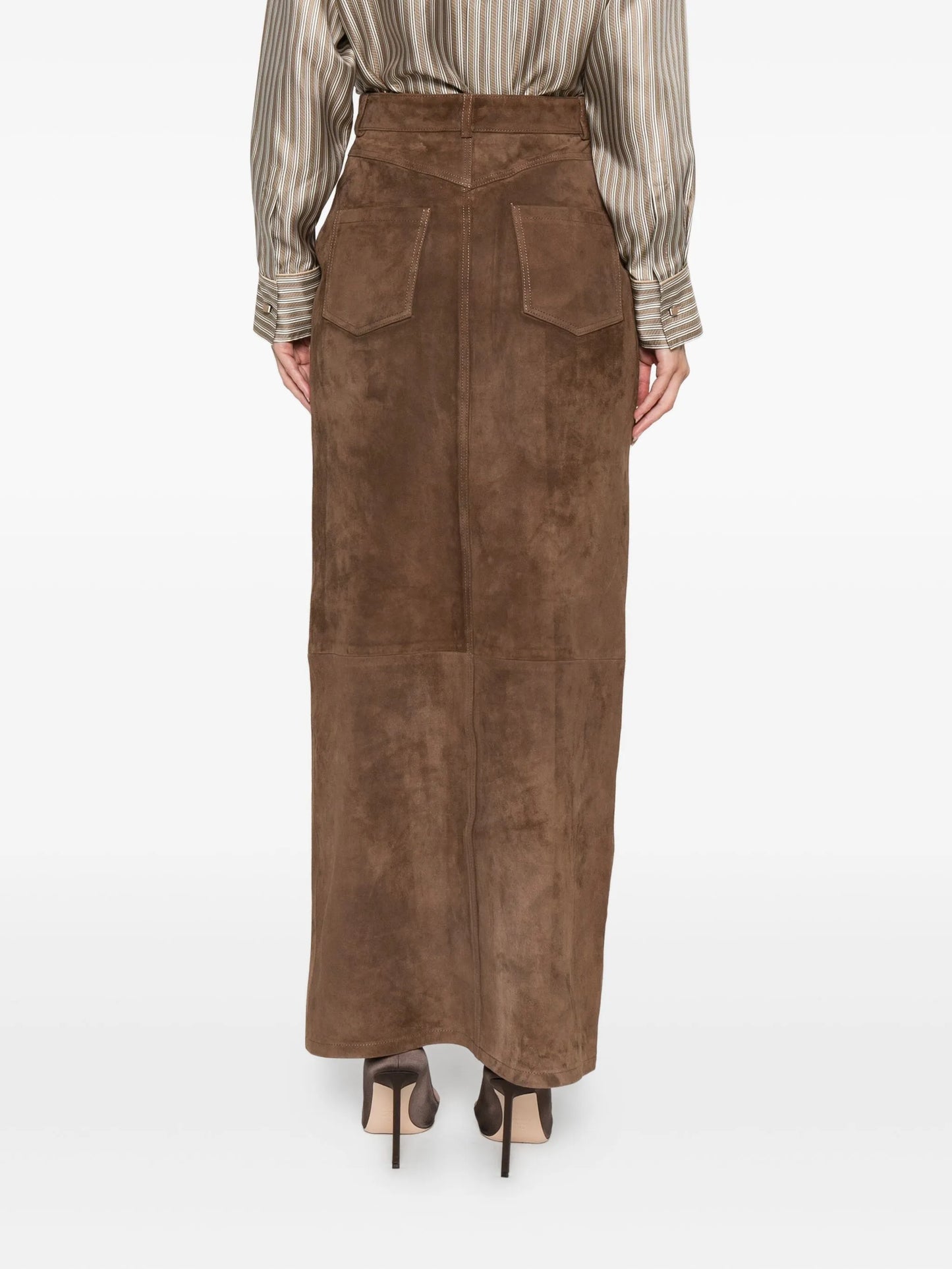 Chicago suede maxi skirt