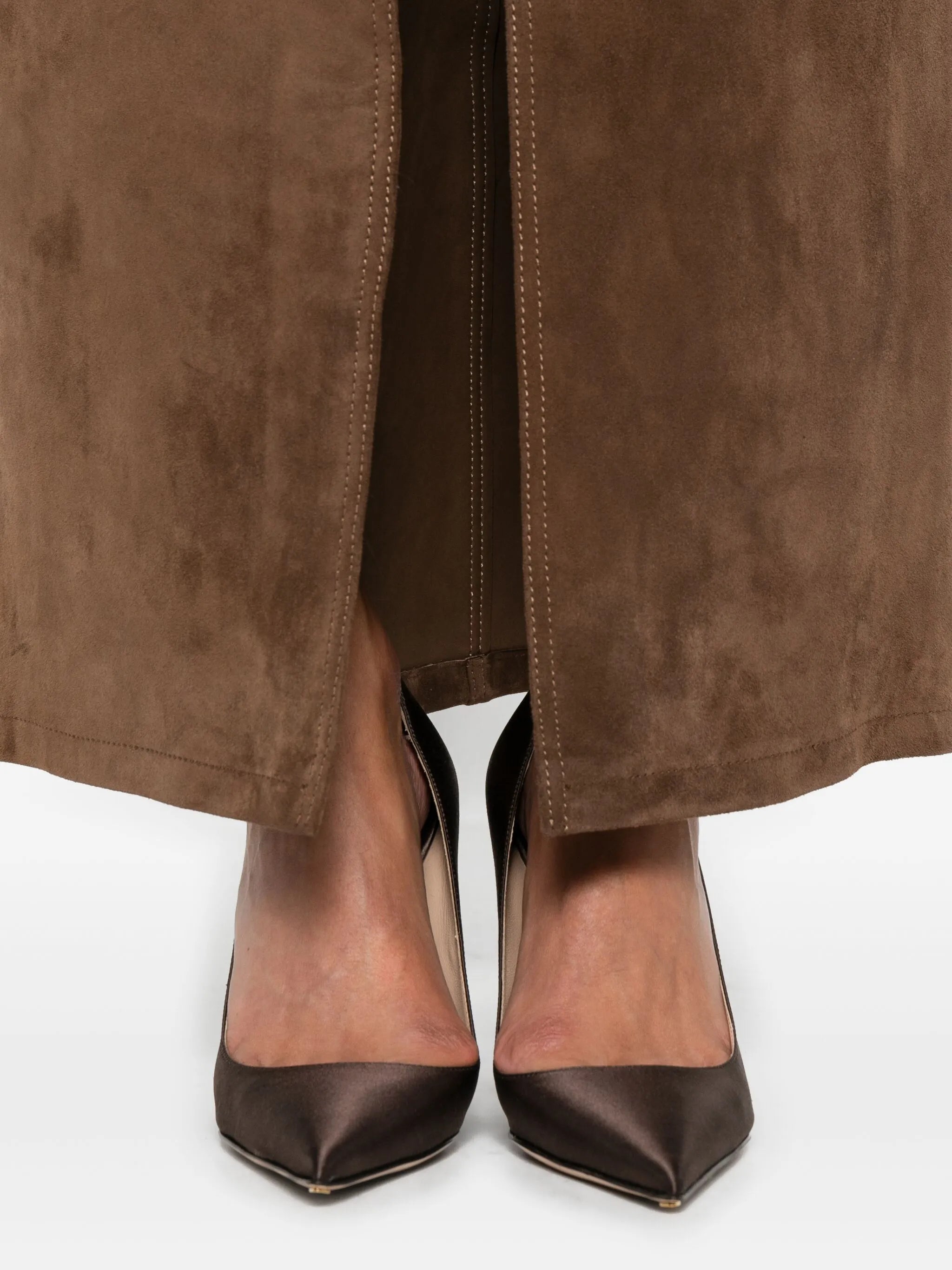 Chicago suede maxi skirt