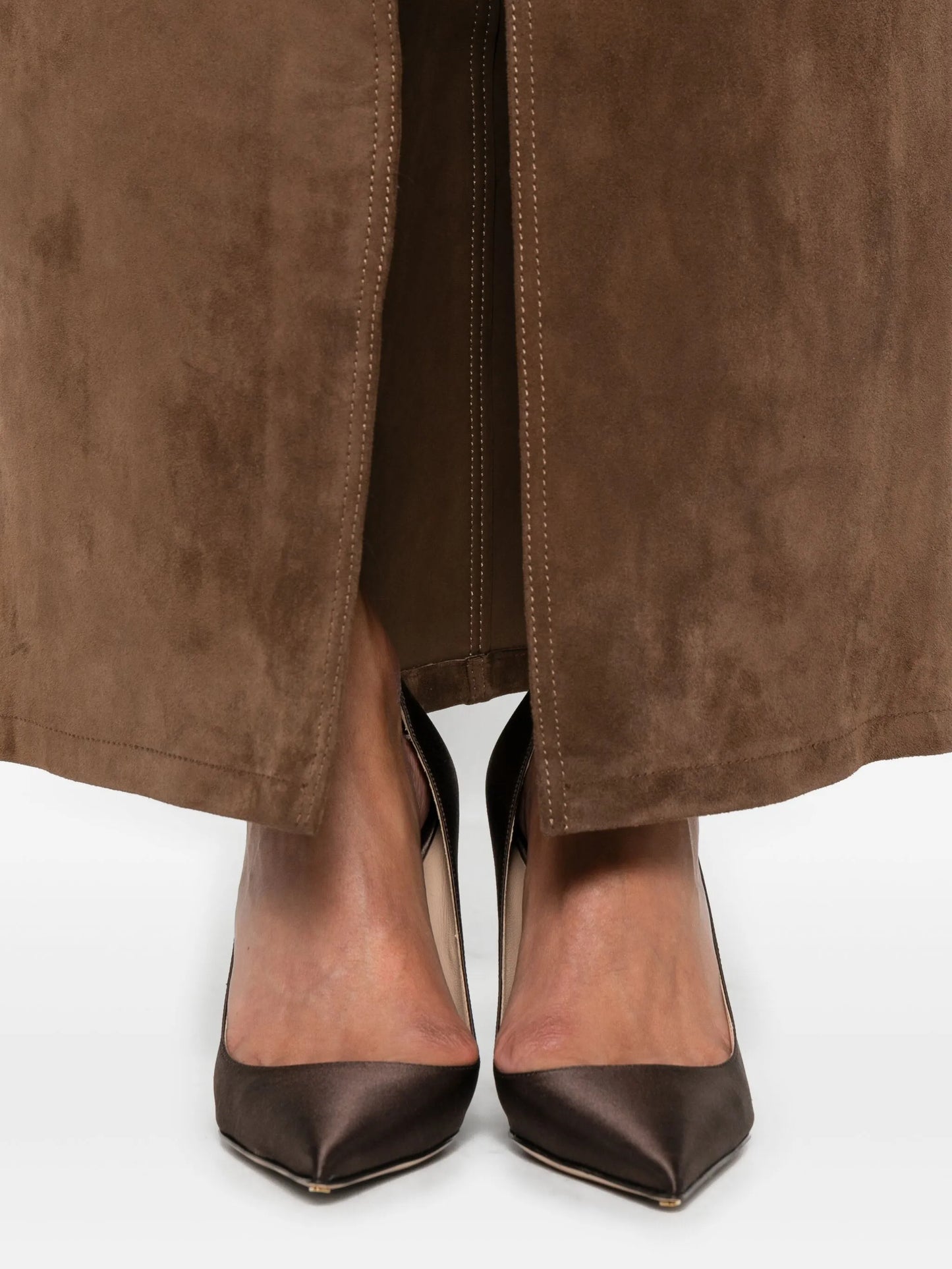 Chicago suede maxi skirt