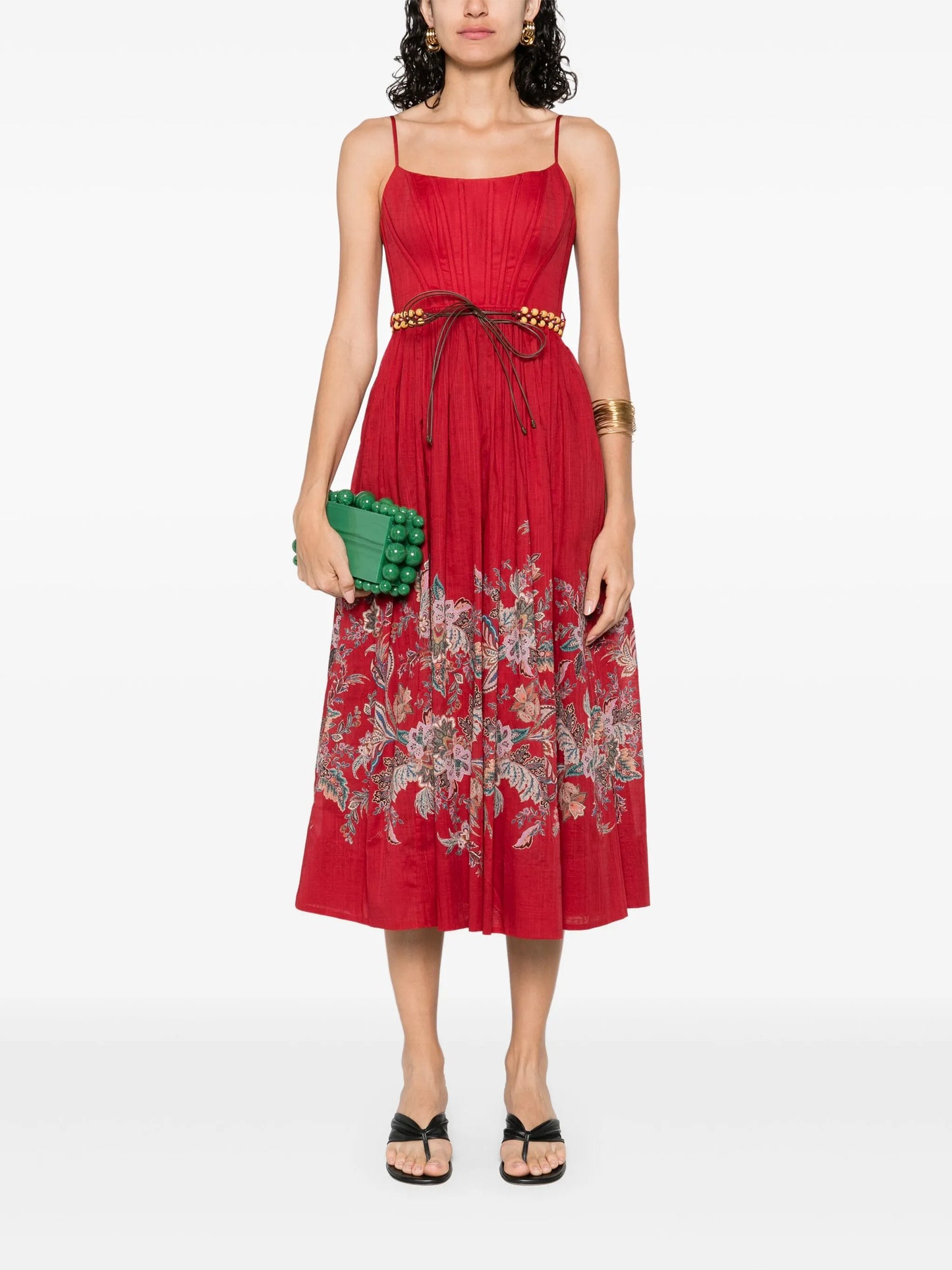 floral-print midi dress