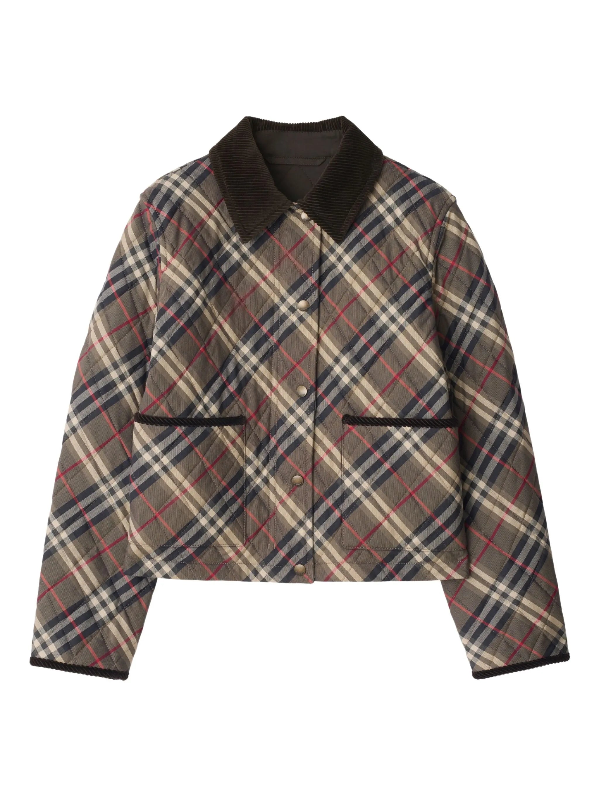 Check quilted jacket