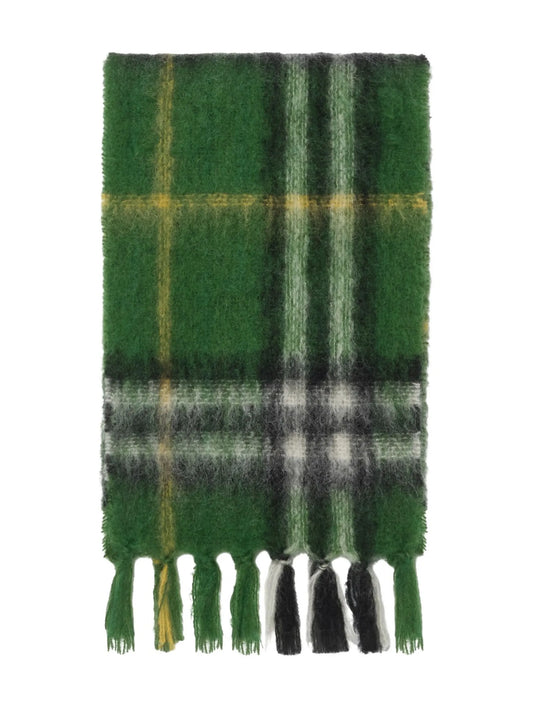 checked mohair scarf
