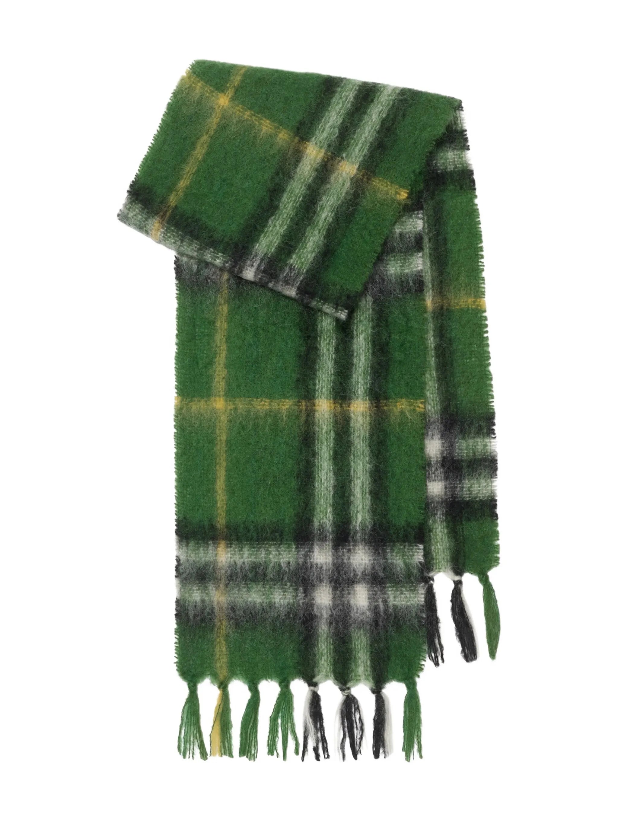 checked mohair scarf