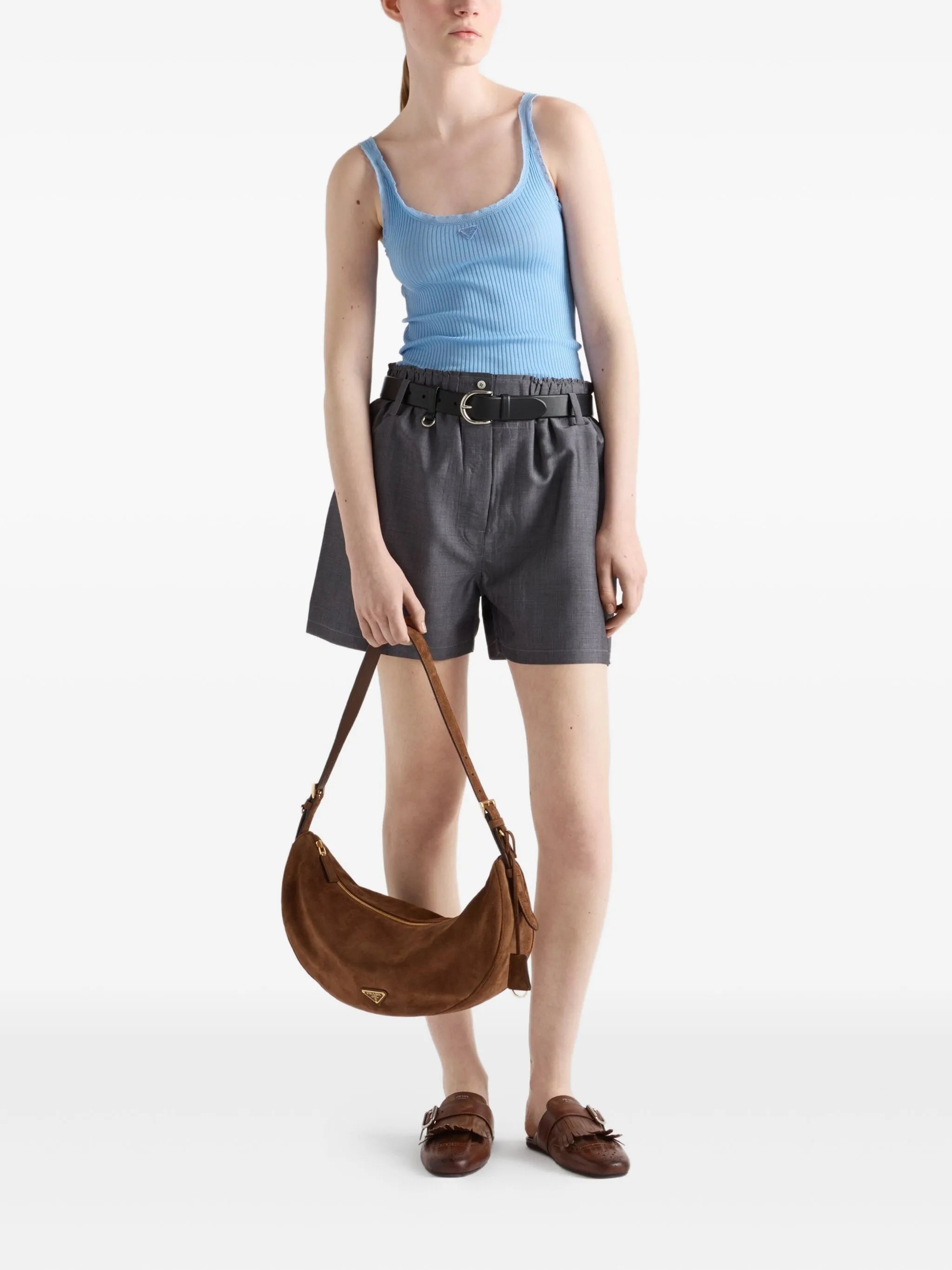 large suede shoulder bag