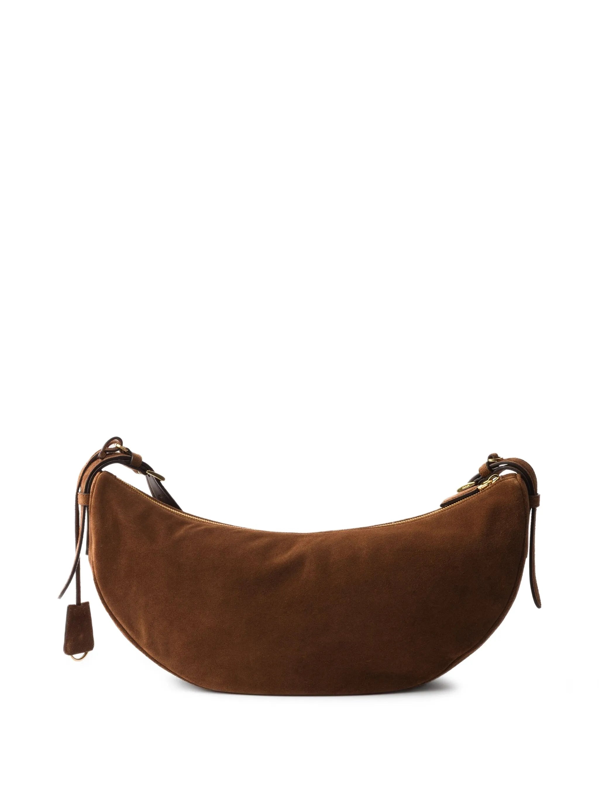 large suede shoulder bag