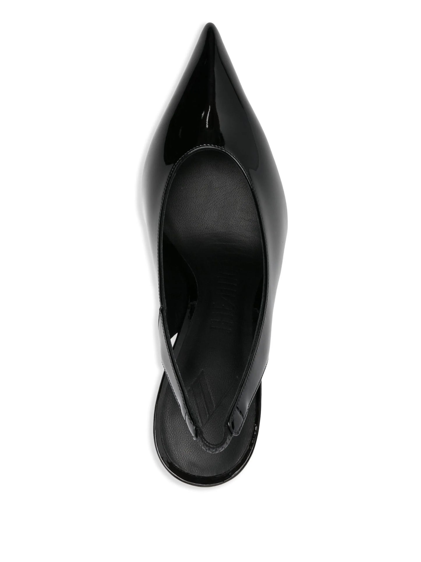 110mm leather heeled pumps