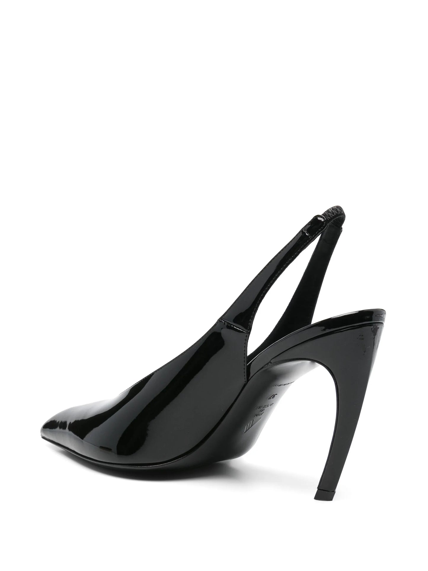 110mm leather heeled pumps