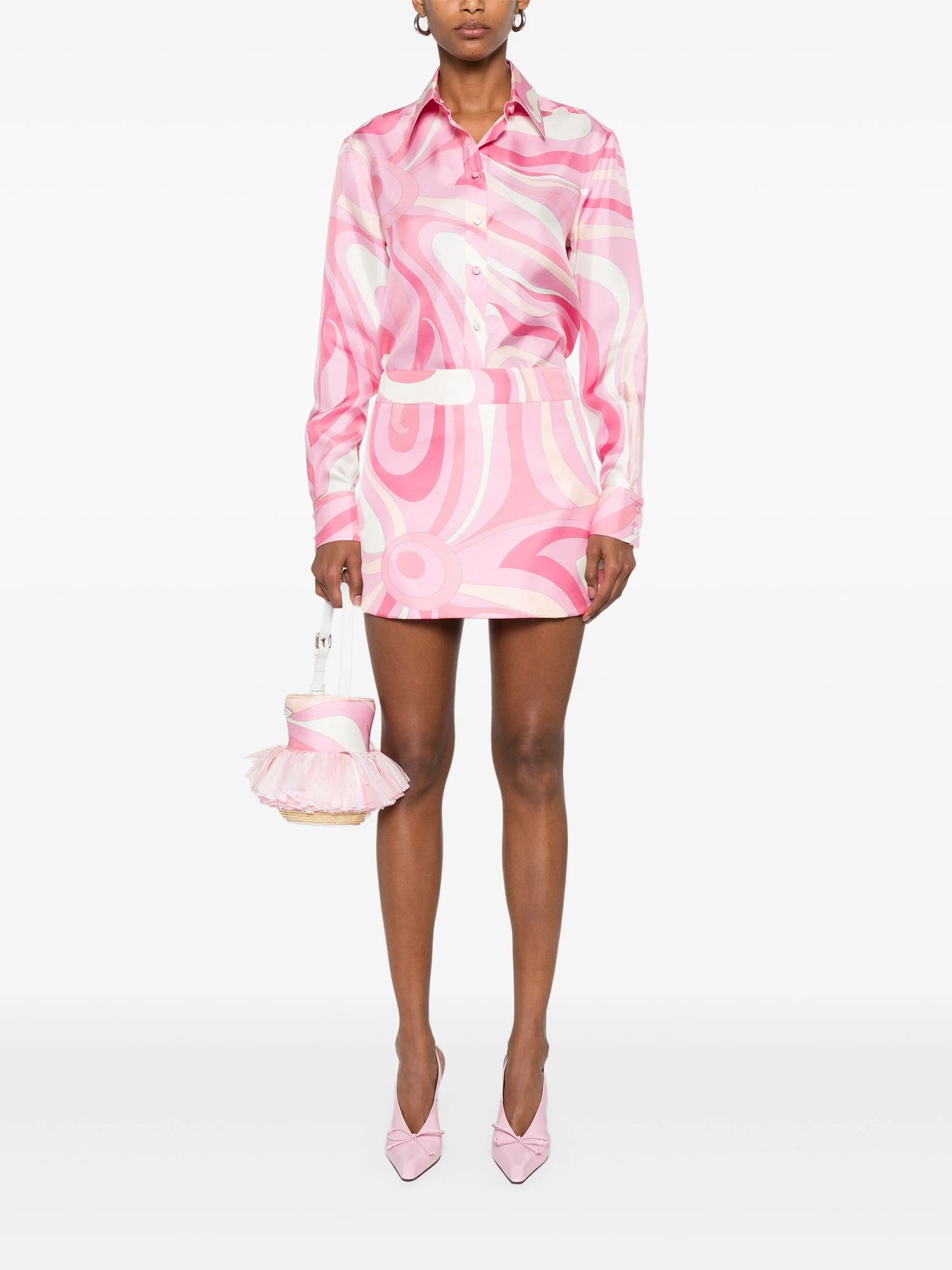 Iride-print skirt