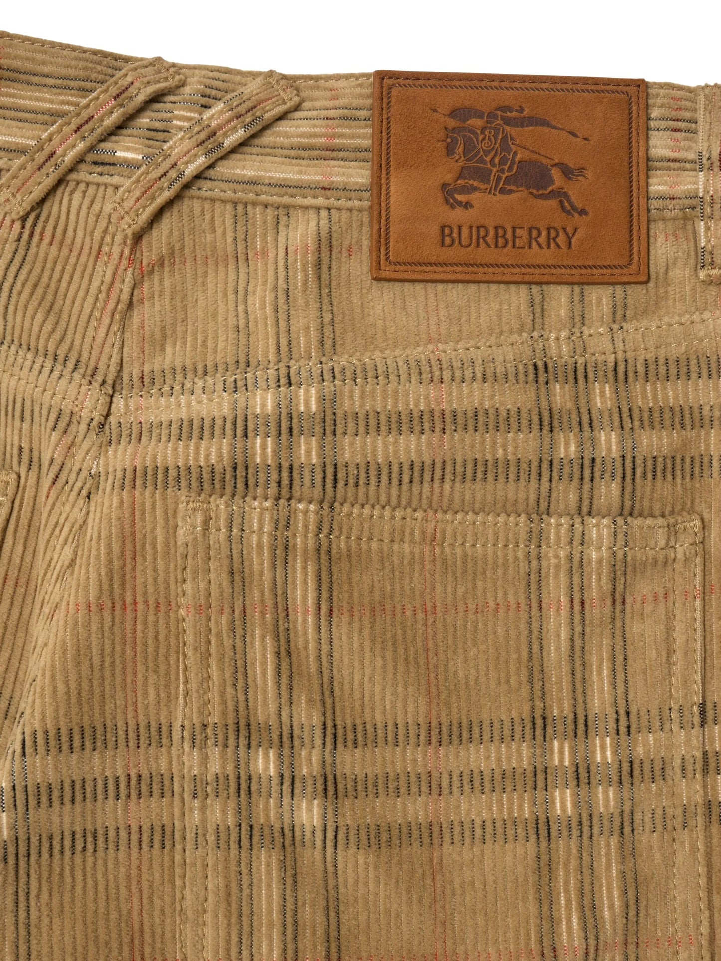 checked corduroy trousers