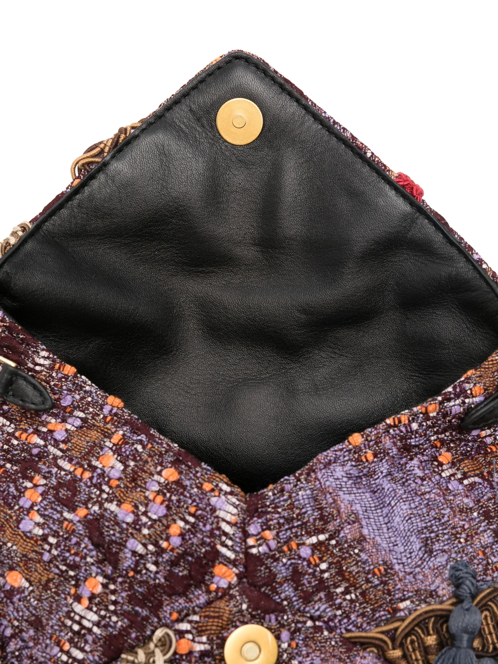 tassel-embellished envelope-style clutch bag
