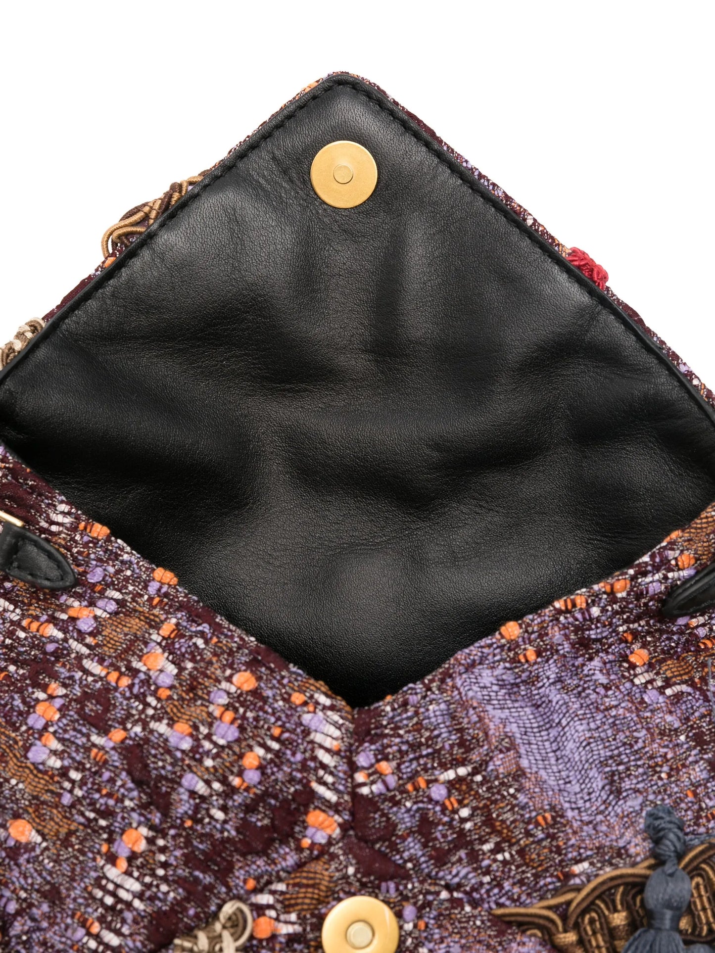 tassel-embellished envelope-style clutch bag