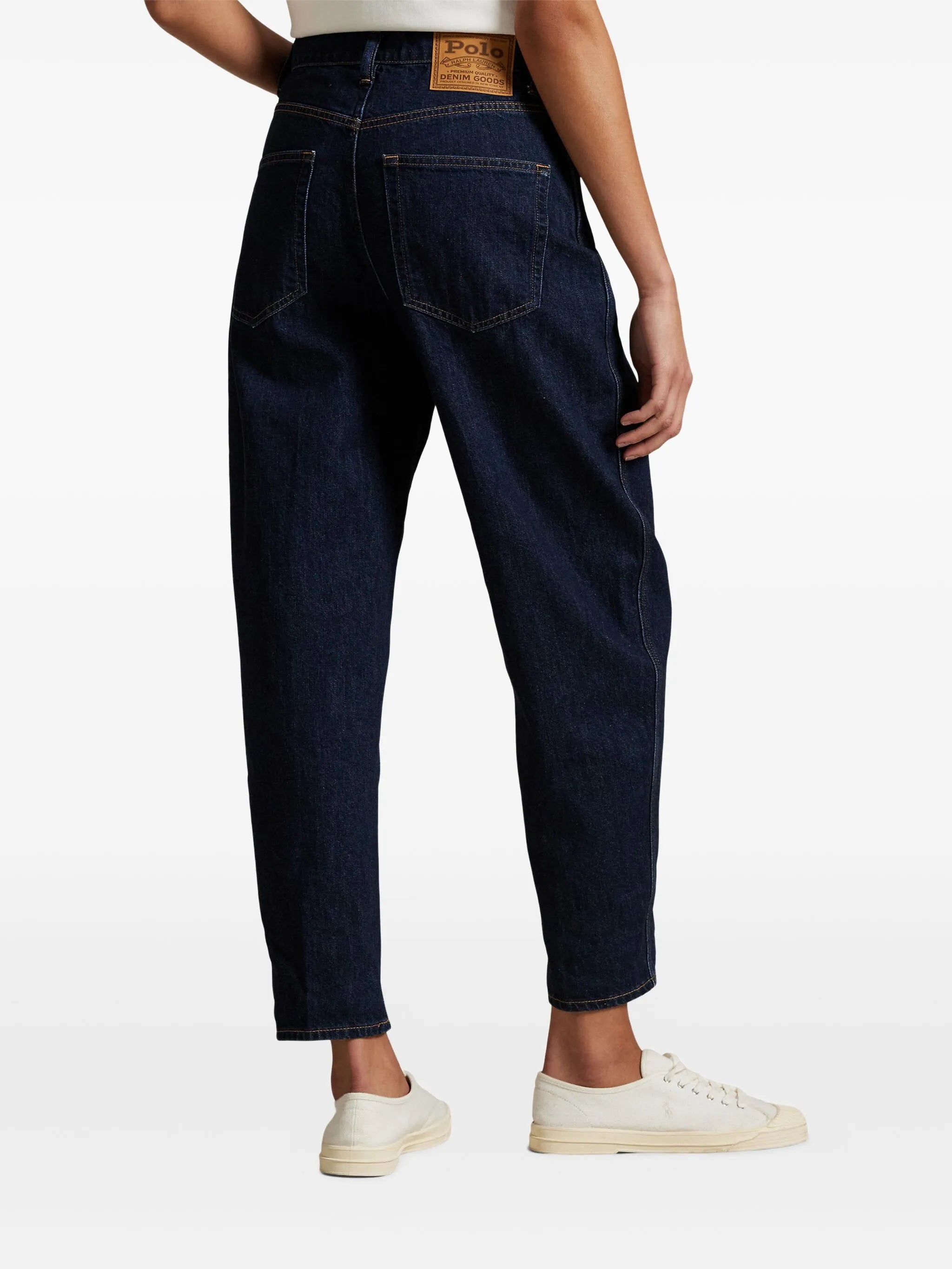 high-waisted jeans