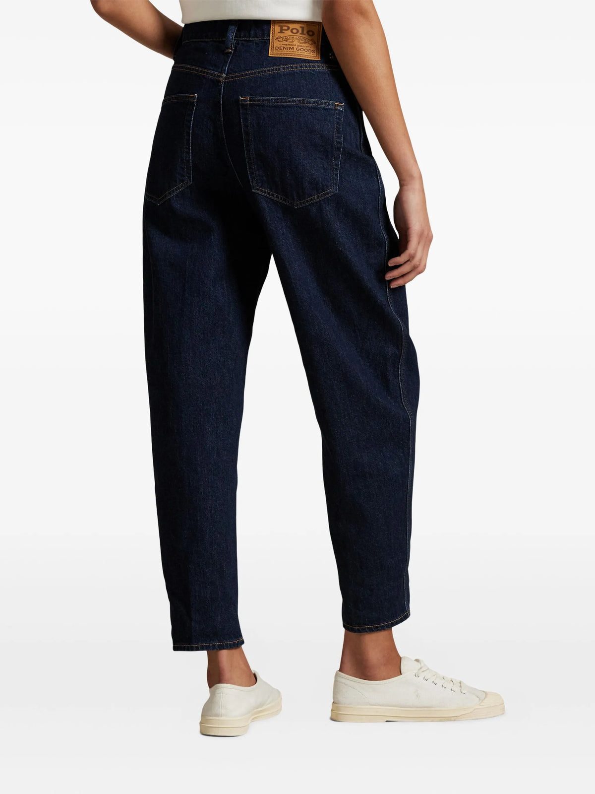 high-waisted jeans