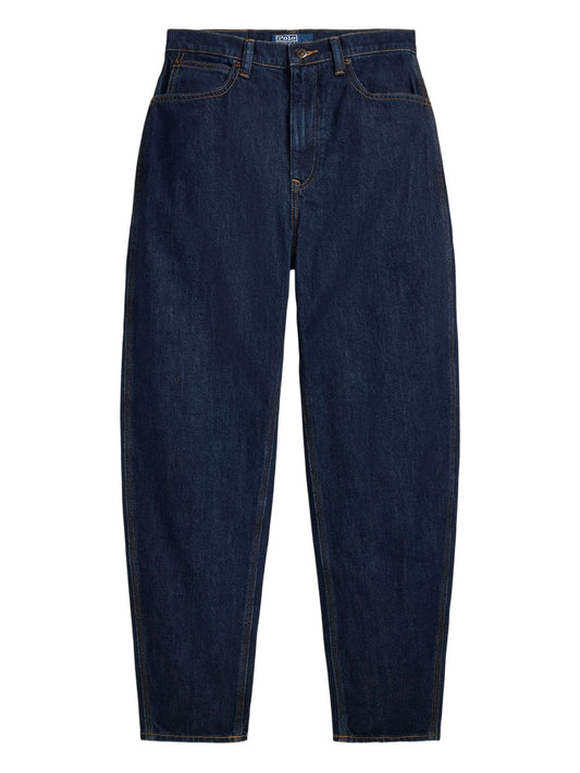 high-waisted jeans