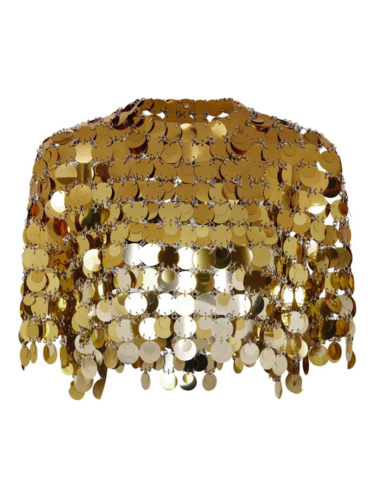 chainmail-embellished cropped top