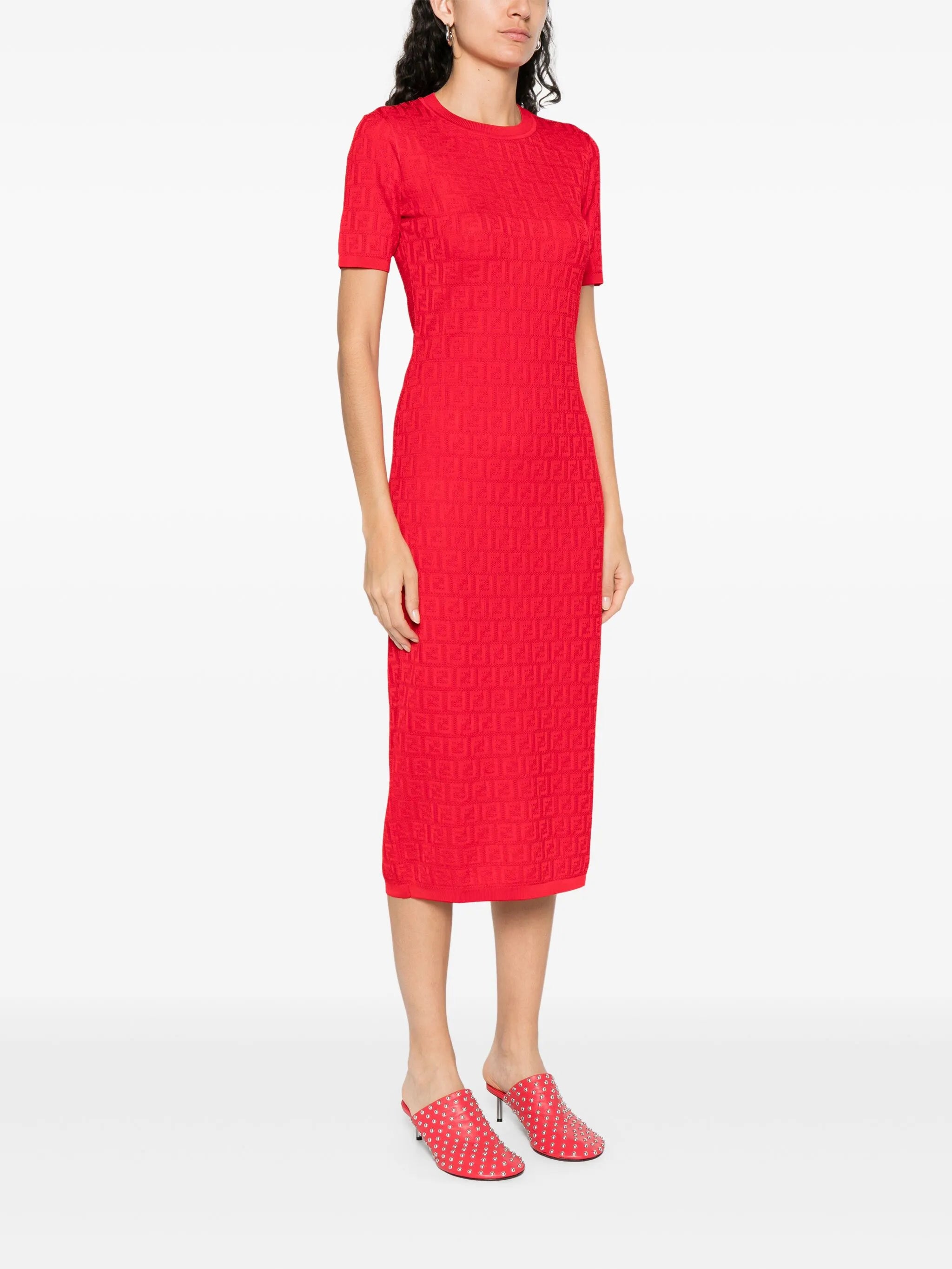 FF-jacquard dress