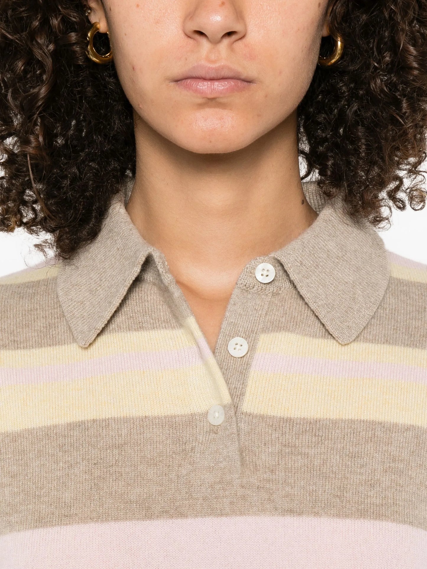 striped polo shirt