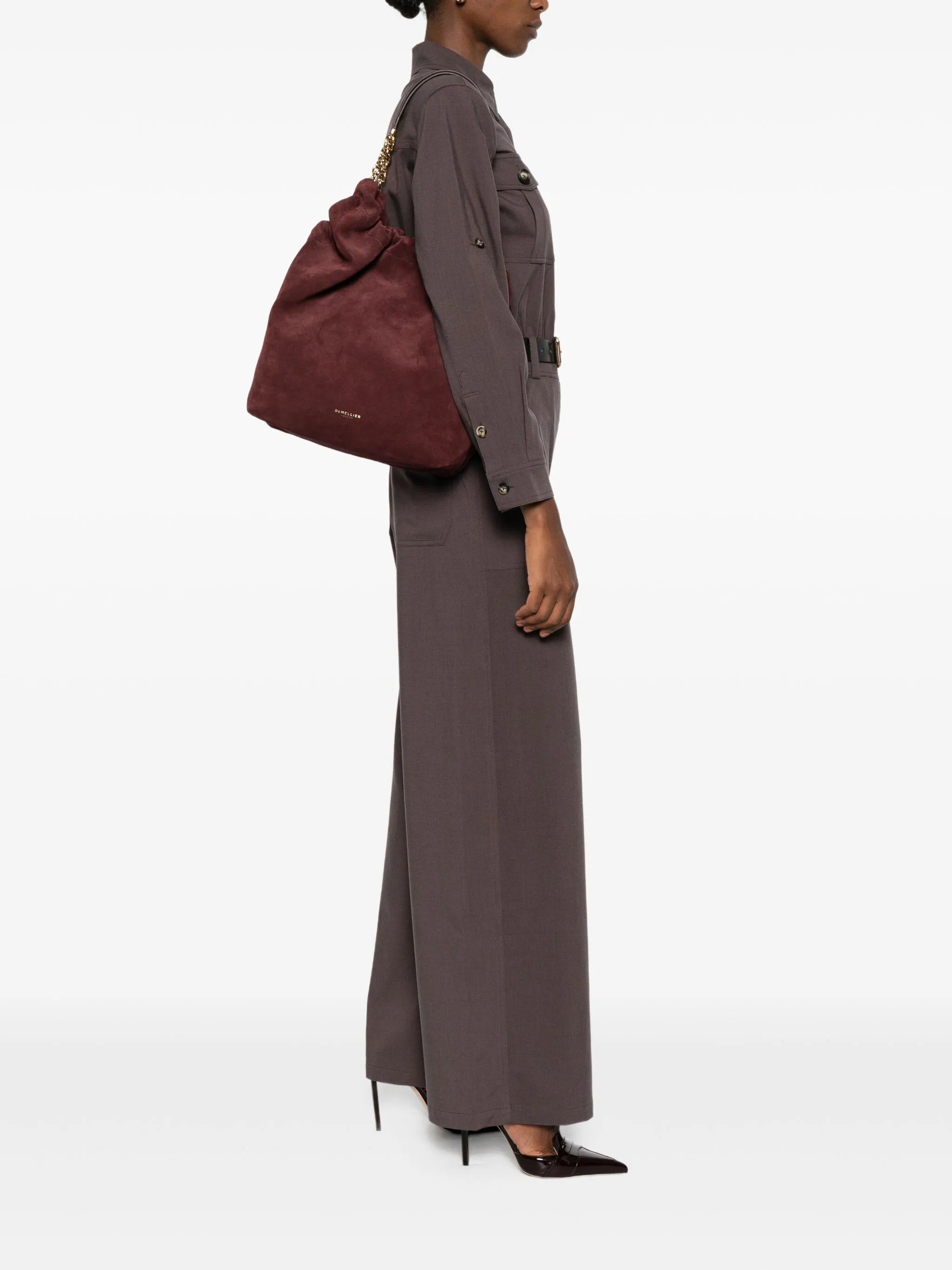 Miami suede shoulder bag