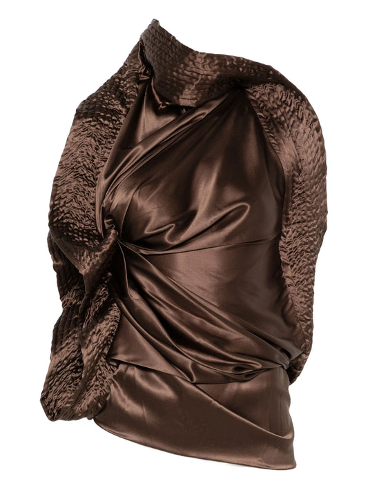 textured draped top
