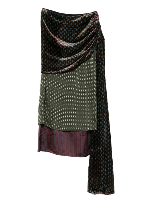 draped patterned skirt