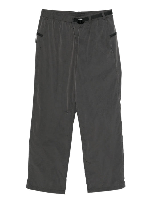 belted ripstop track pants