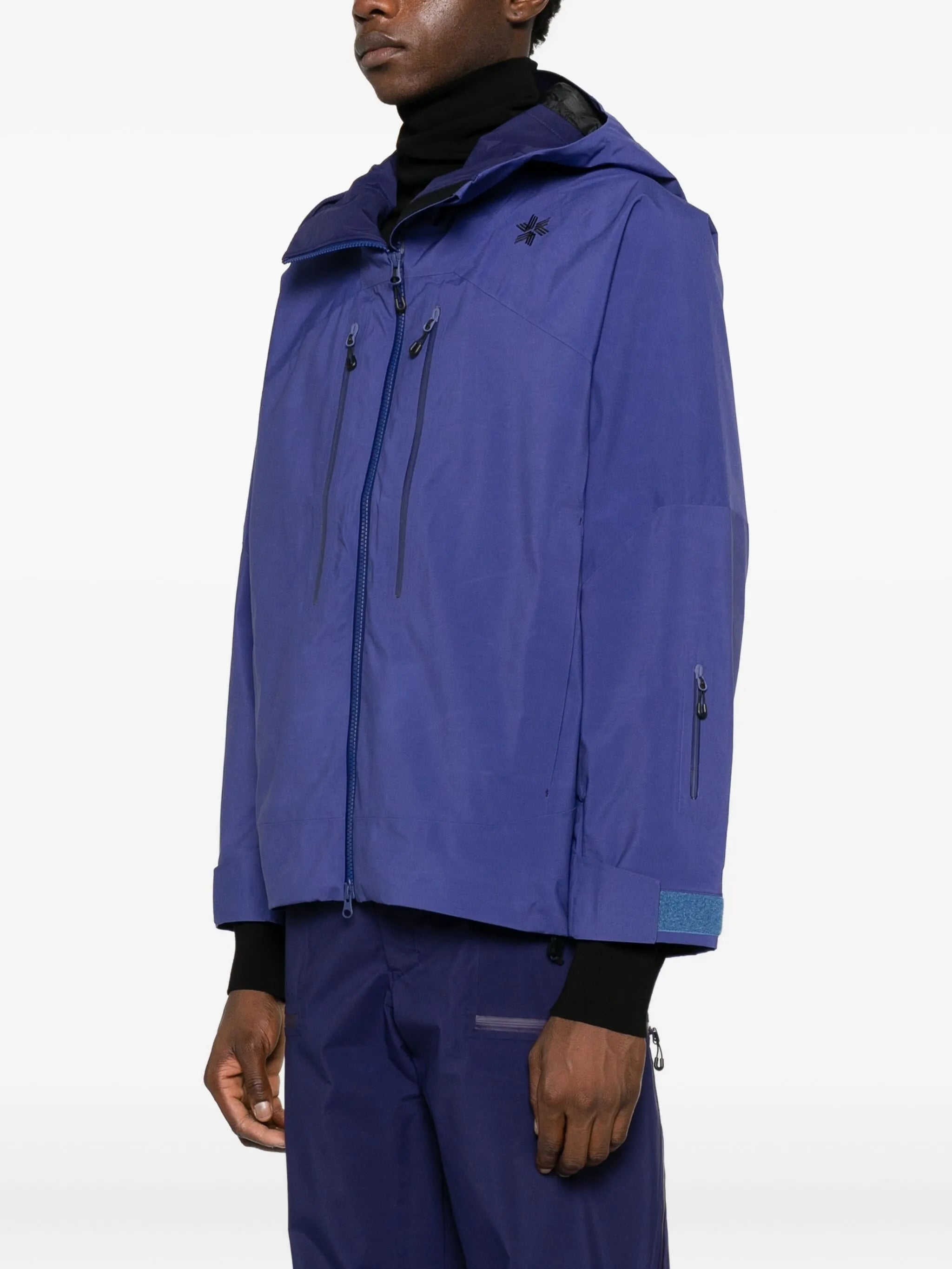 zip-up waterproof ski jacket