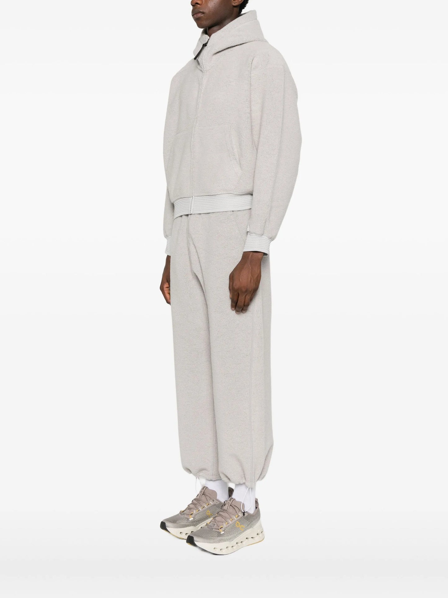fleece-texture hoodie