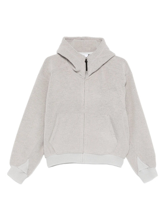 fleece-texture hoodie