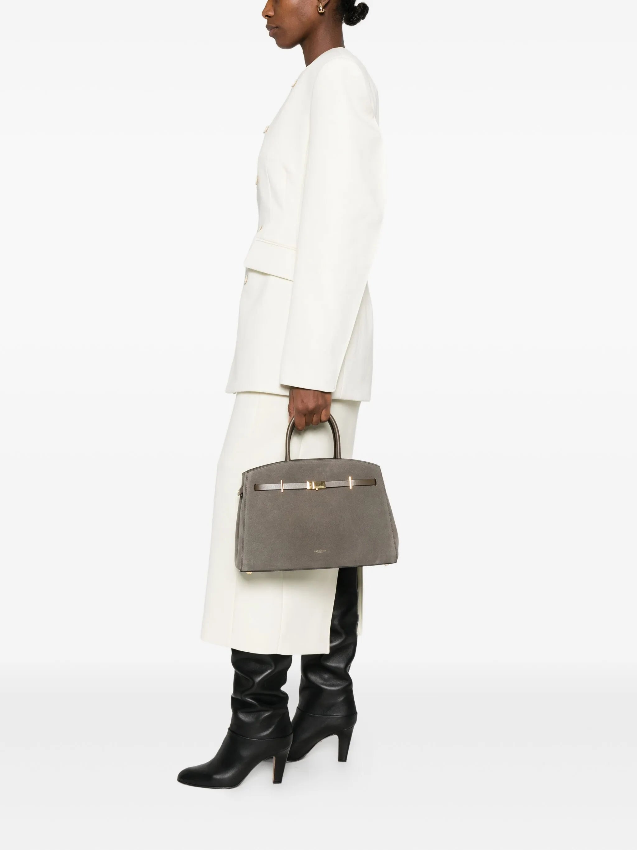 Midi Hudson suede bag