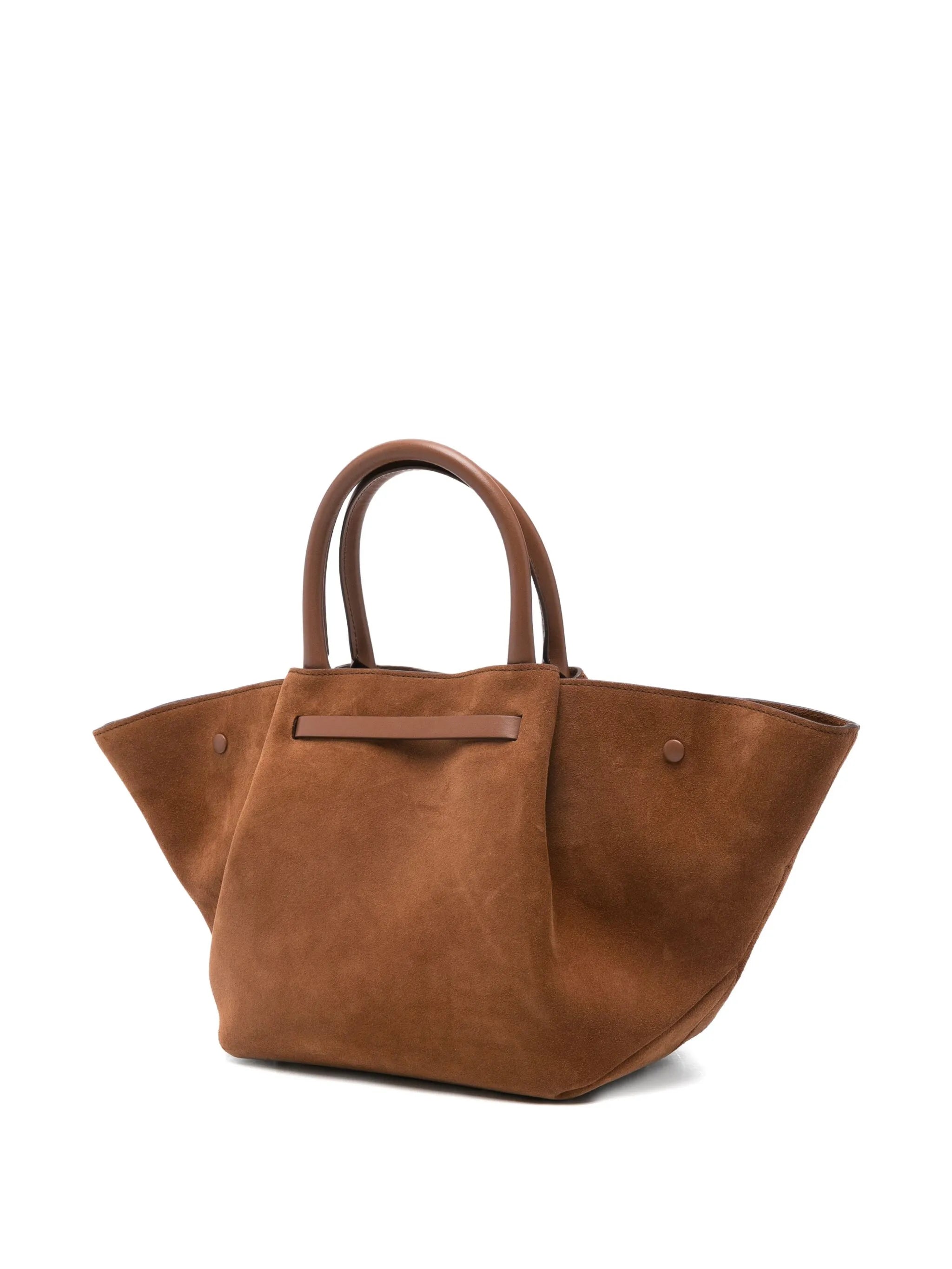midi New York suede tote bag