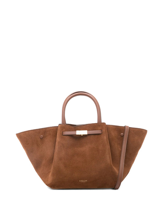 Midi New York suede tote bag