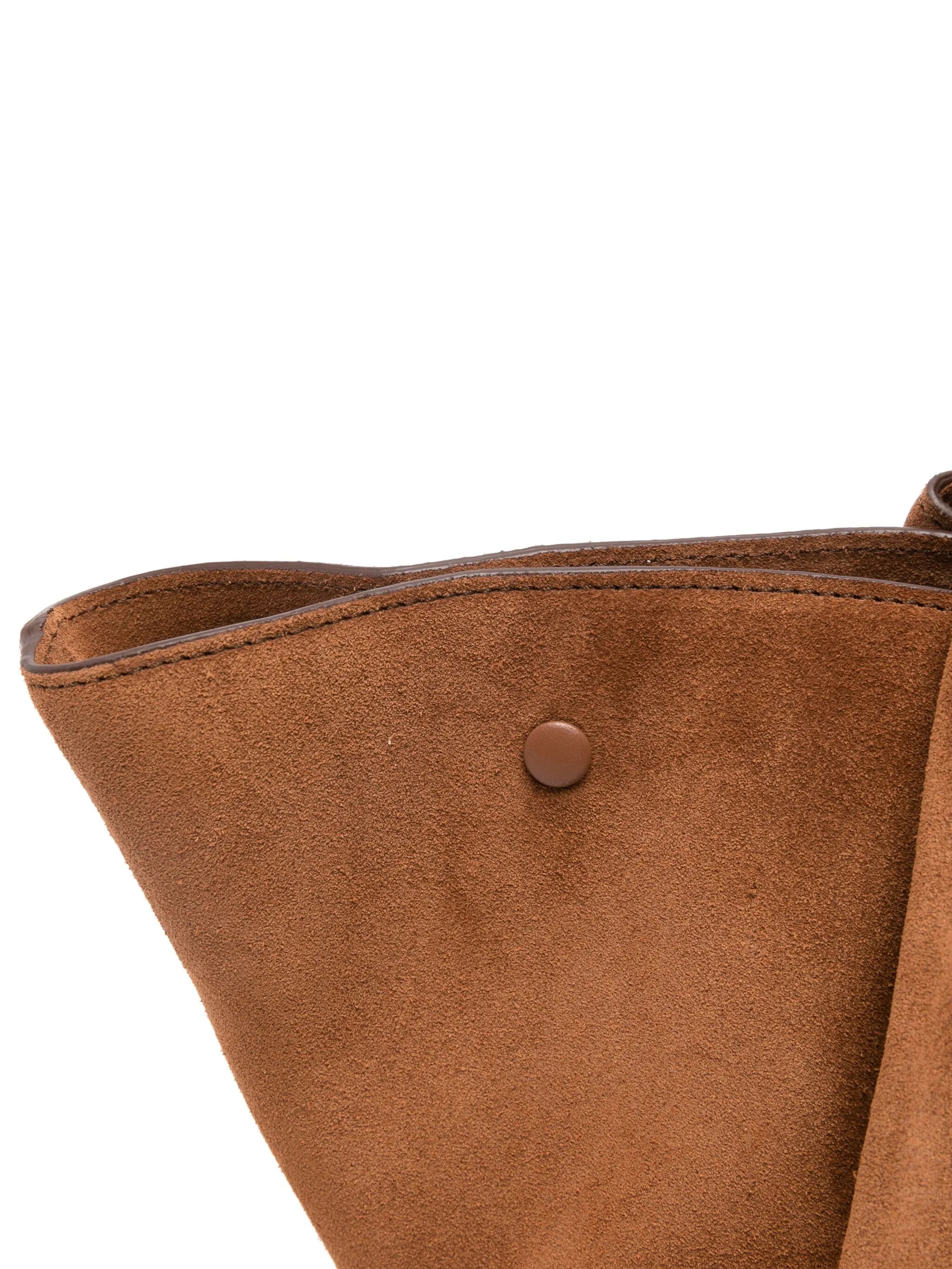 Midi New York suede tote bag