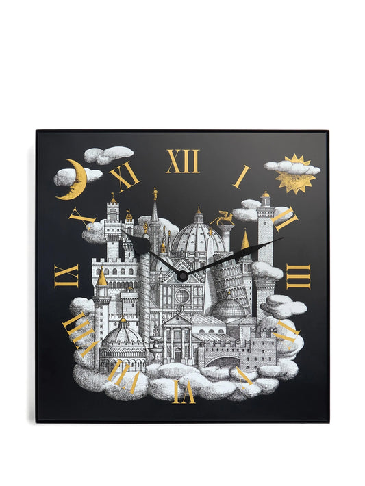 architectural-motif wall clock