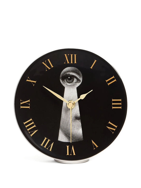 graphic eye-motif clock