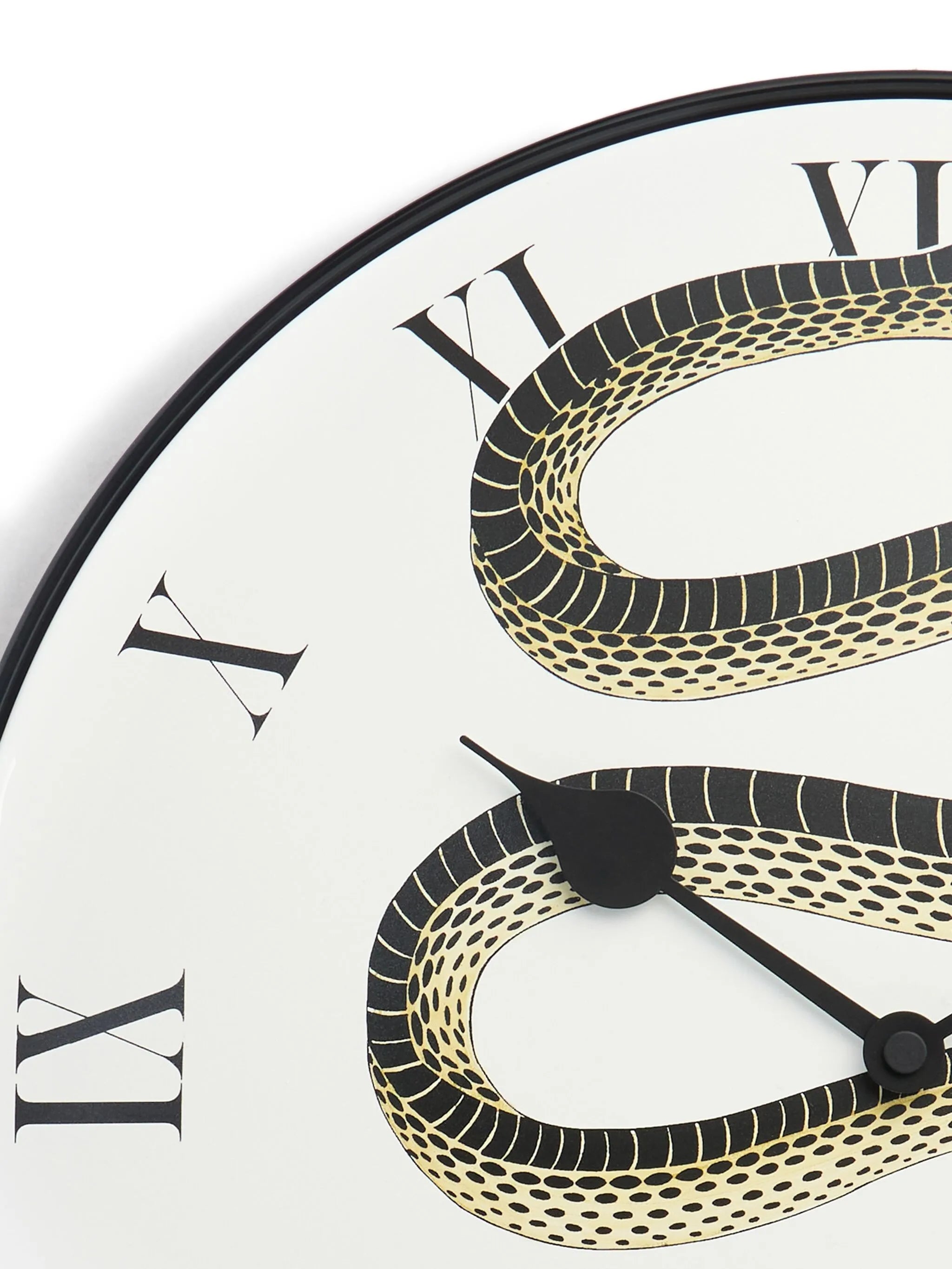 snake-motif wall clock