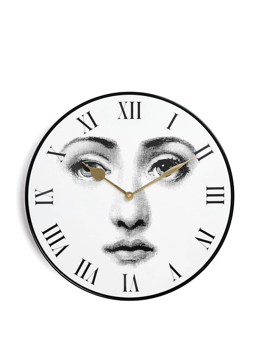 facial illustration wall clock