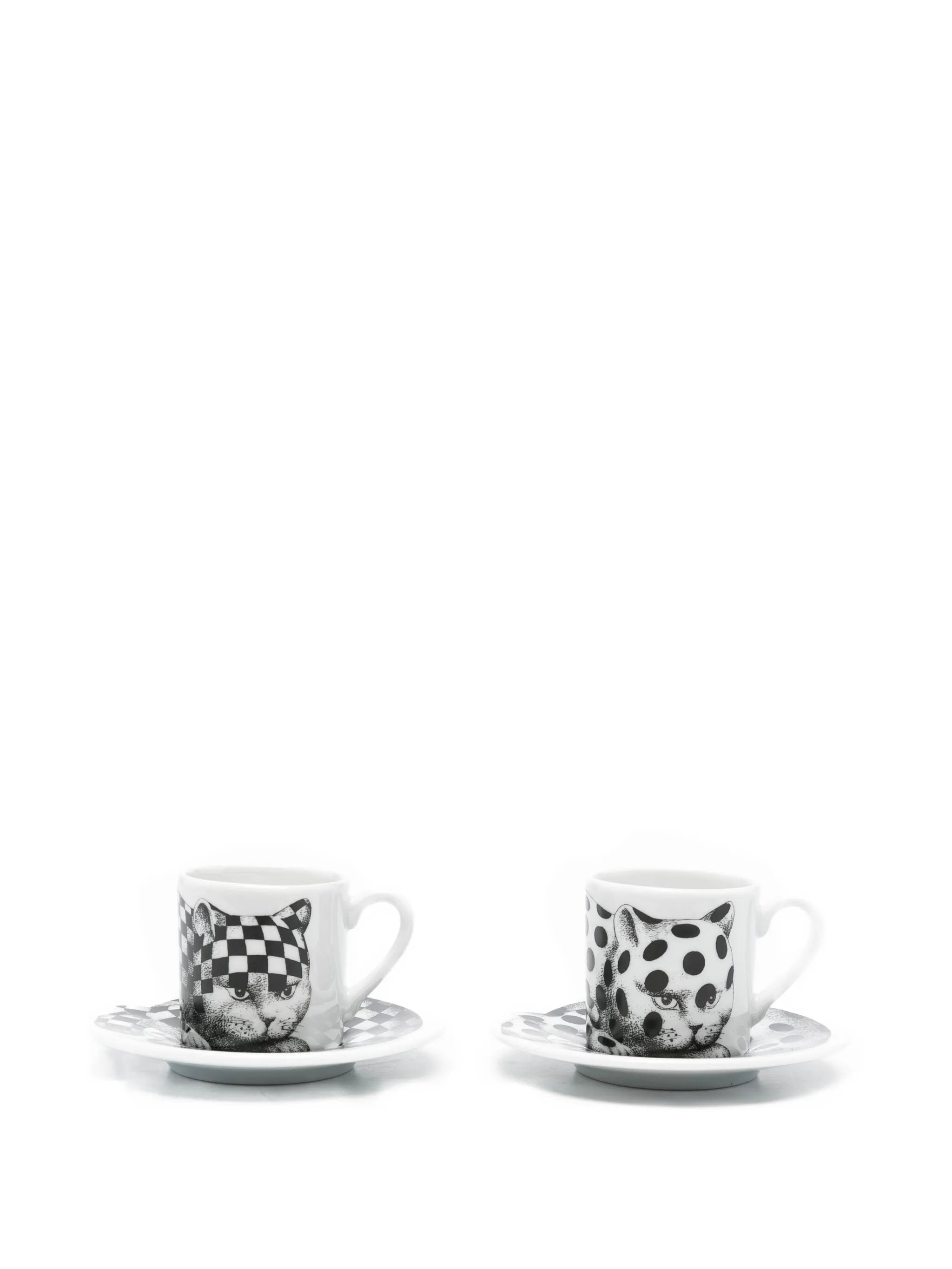 set 2 coffee cups high fidelity black/white