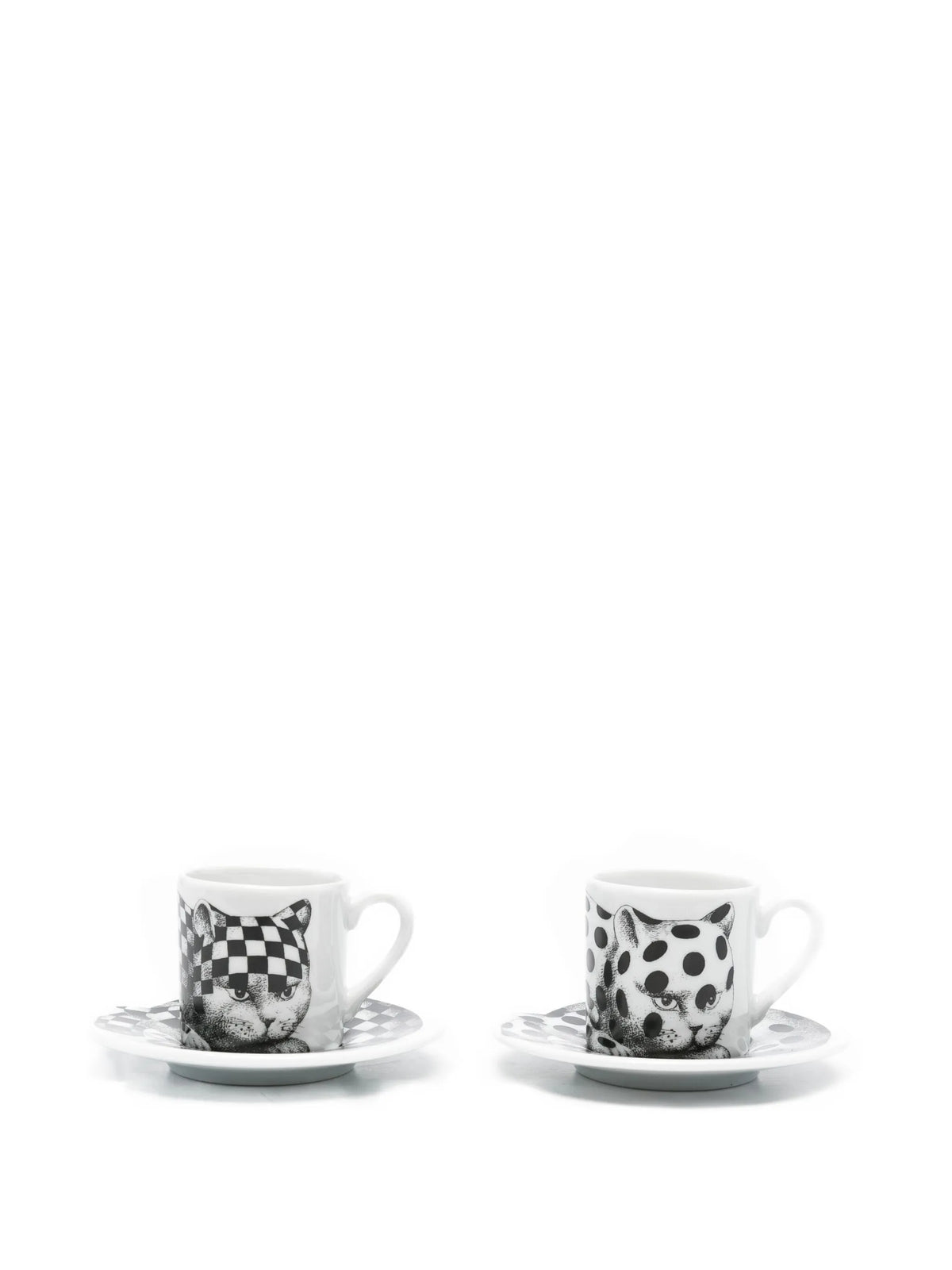 set 2 coffee cups high fidelity black/white