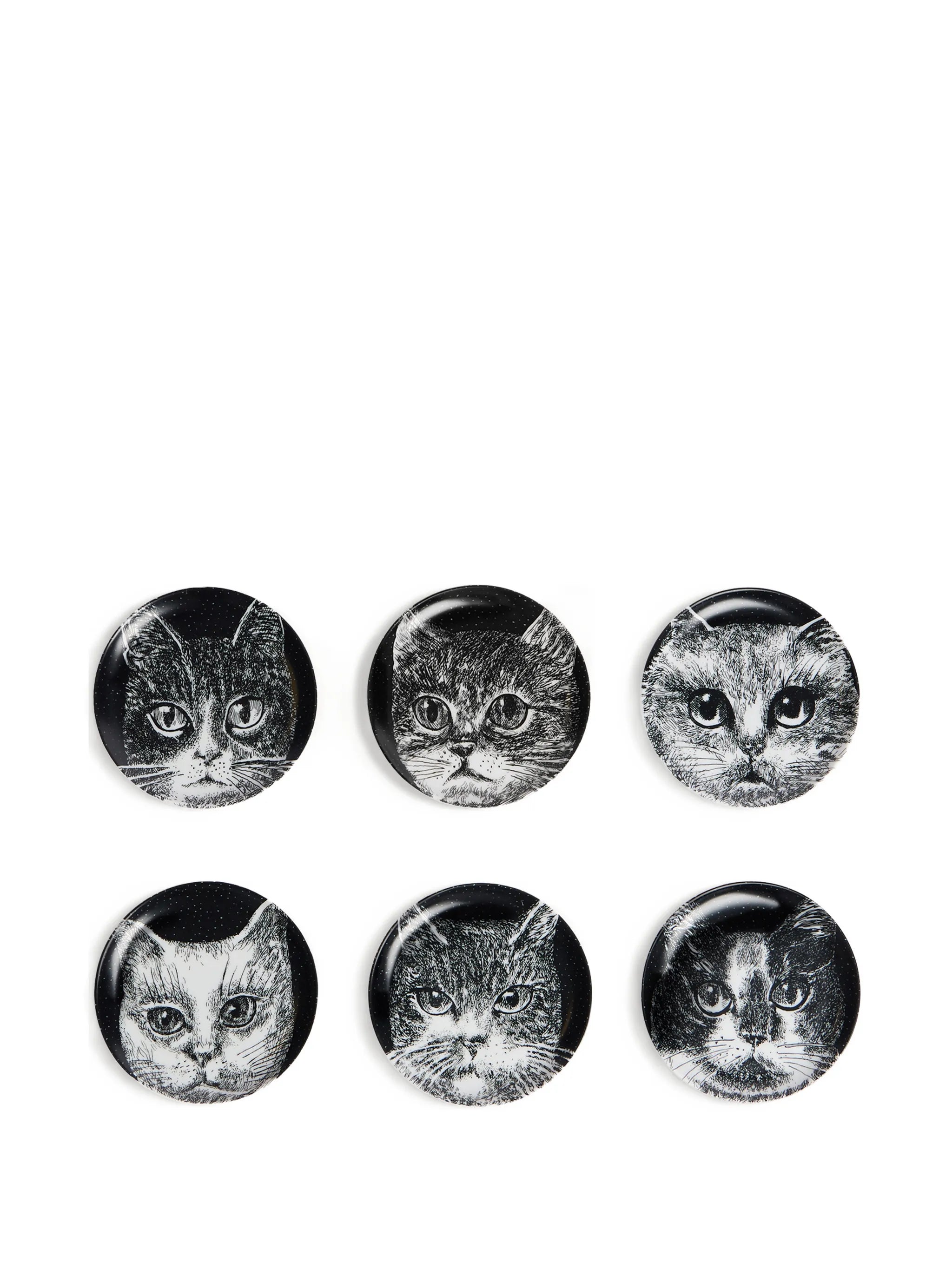 Gatti cat-print plates (set of six)