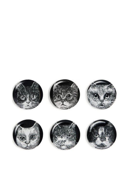 Gatti cat-print plates (set of six)
