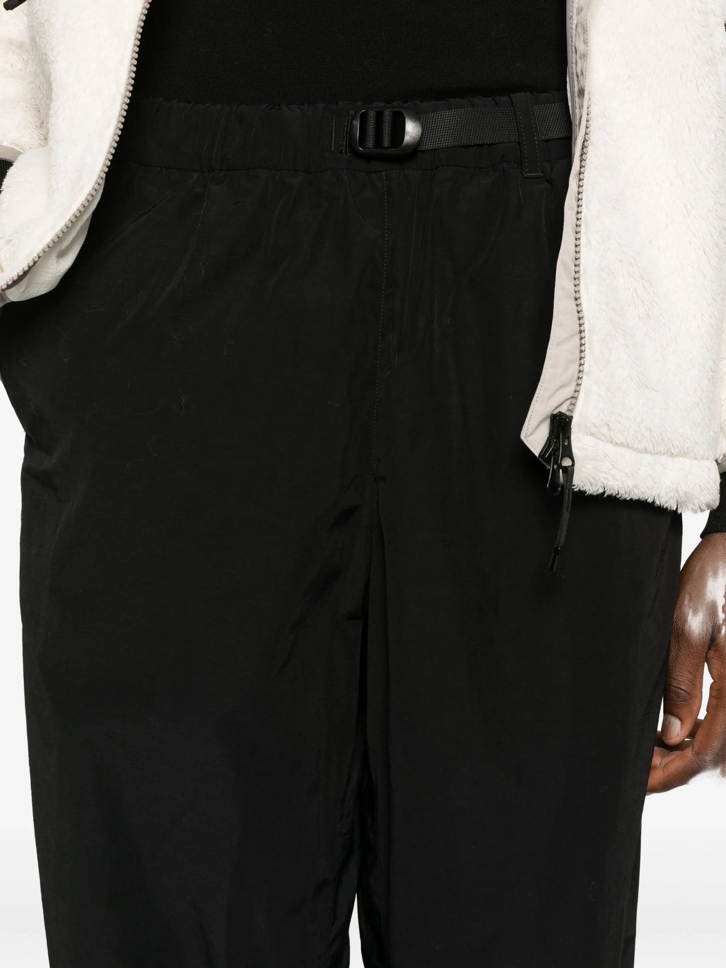 belted straight-leg trousers