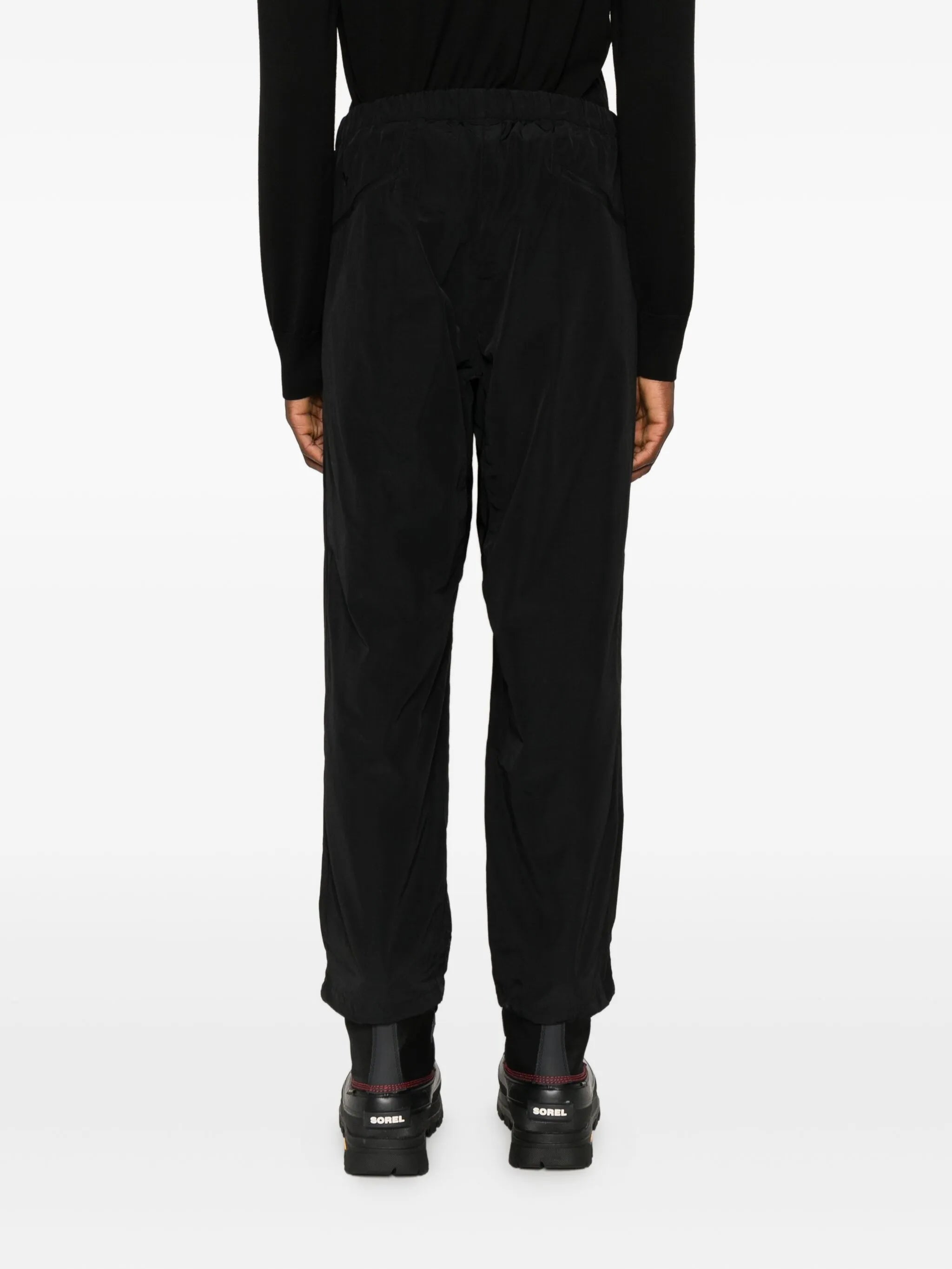 belted straight-leg trousers