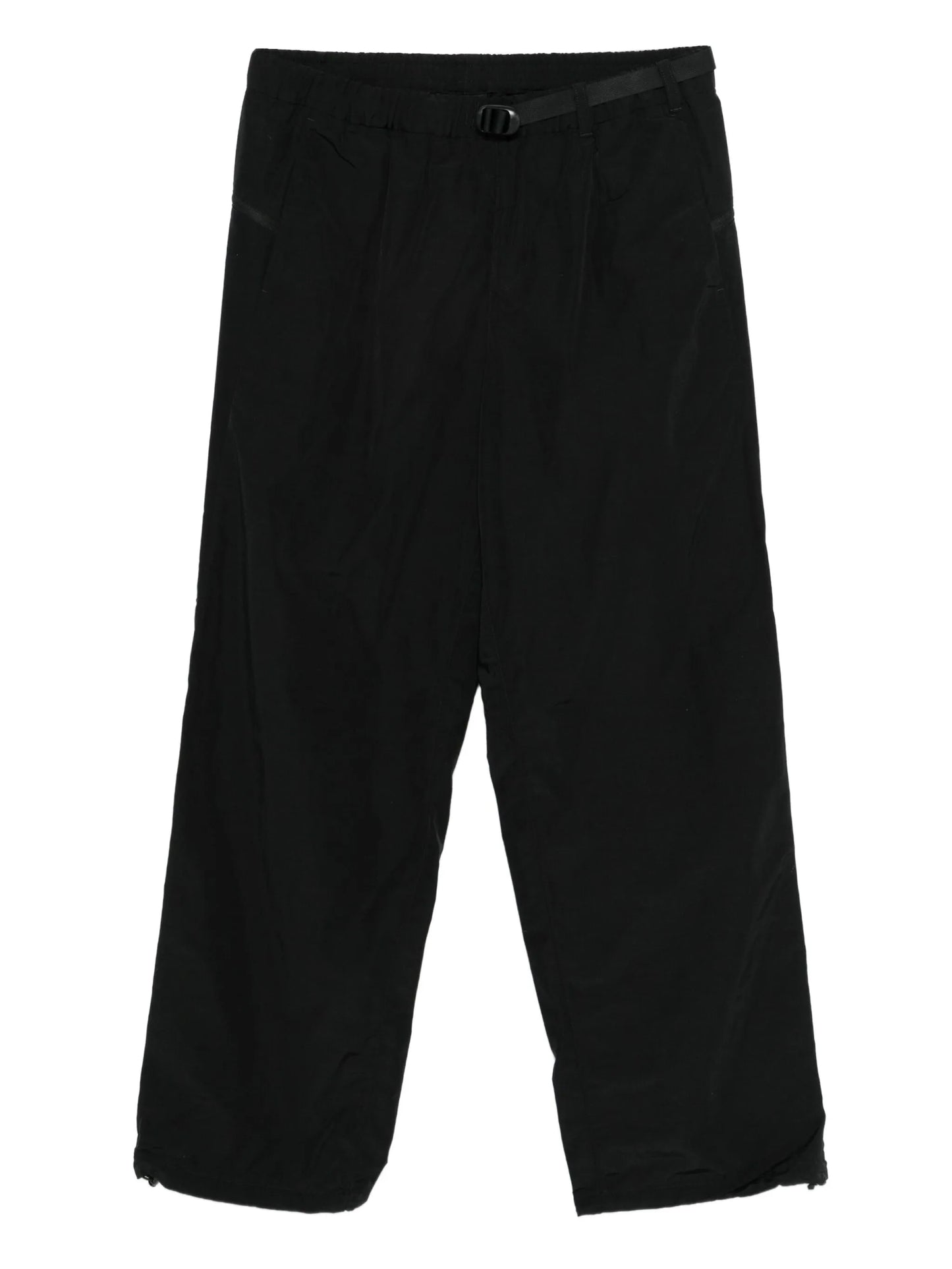 belted straight-leg trousers