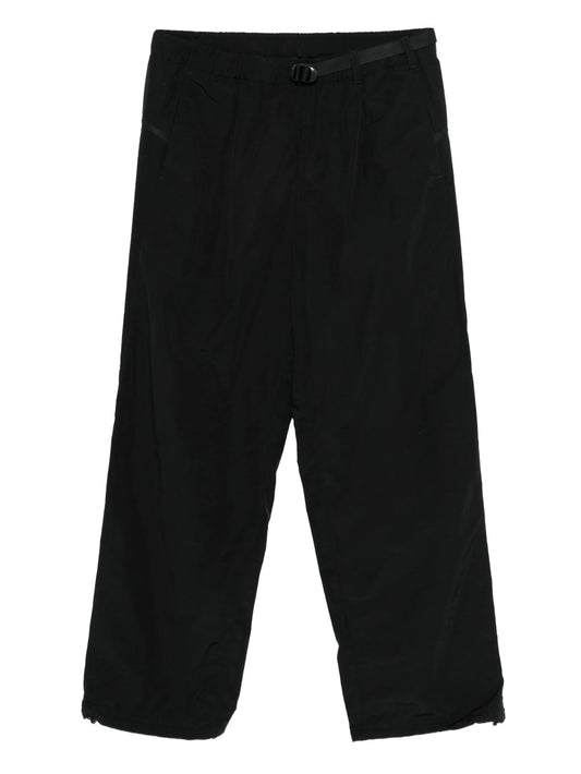 belted straight-leg trousers