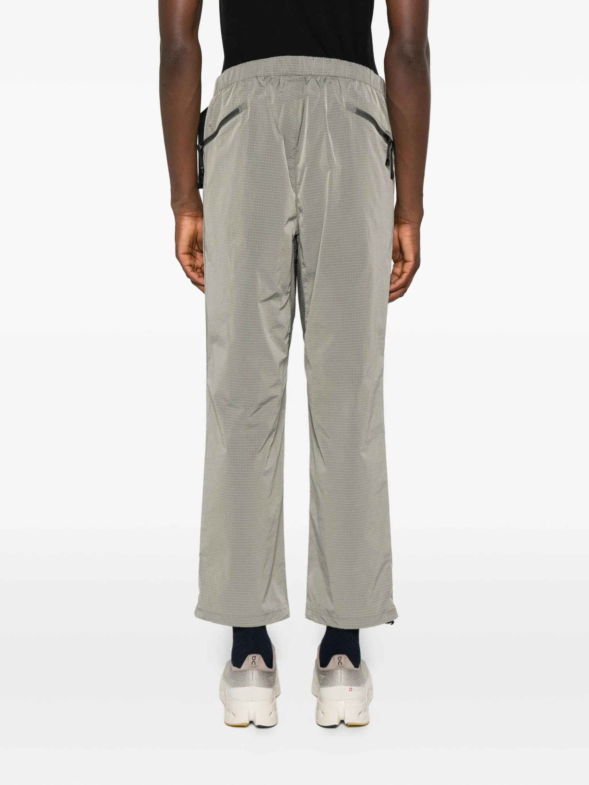 belted ripstop track pants