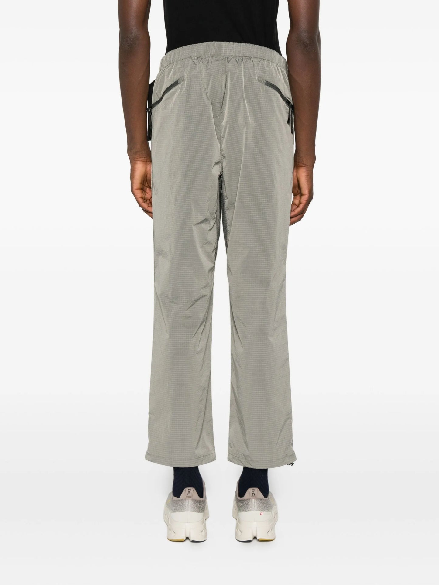 belted ripstop track pants